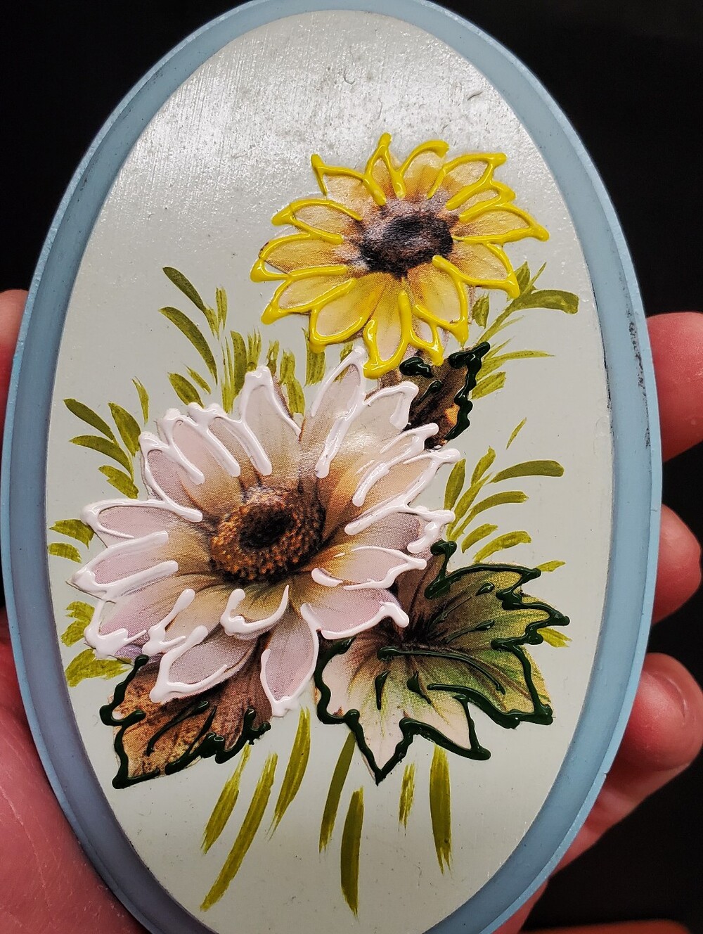 Vintage Merri-Mates 3D Hand Painted 3 pc Floral Butterfly Wooden Plaque Set - Picture 7 of 13